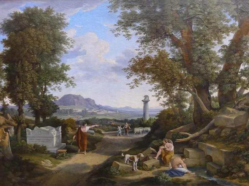1761-Johann Christian Reinhart - L'invenzione del capitello corinzio di Callimaco - Neue Pinakothek, Monaco di Baviera